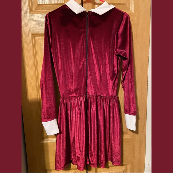 eye candy Dresses Eye Candy Burgundy Velvet Wednesday Addams Dress